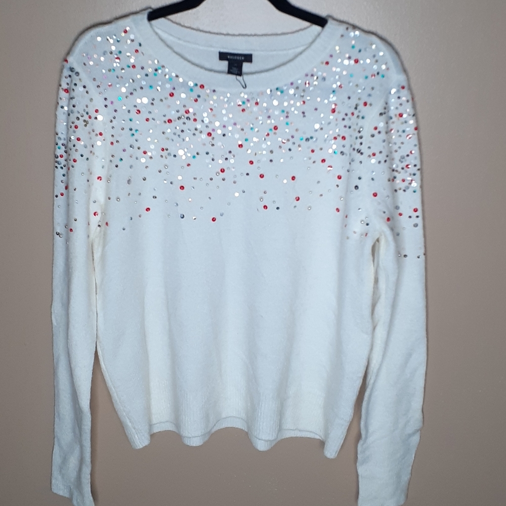 NWT Halogen Sequins Christmas Holiday Sweater NWT